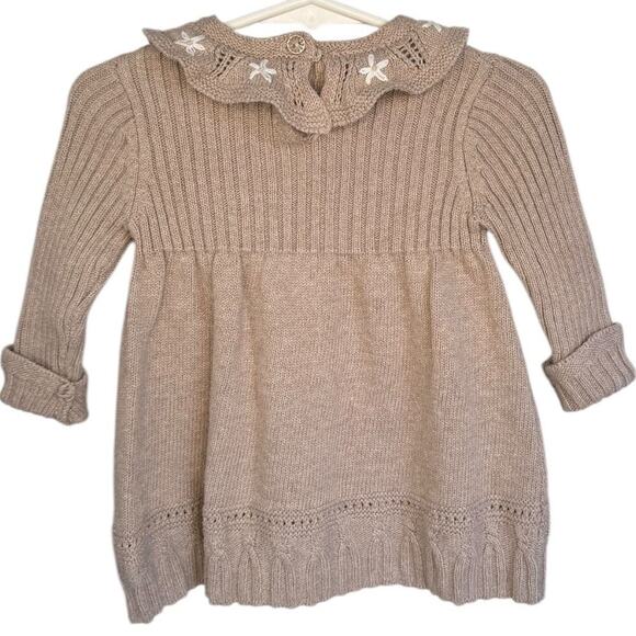 Max Studio Knit Dress with Flower Embroidery - Size 6-9 Months - Picture 2 of 5